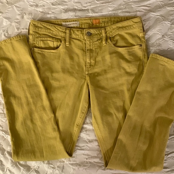 🎉5X HOST PICK🎉 Pilcro and The Letterpress by Anthropologie Yellow Skinny Jeans - Picture 2 of 5